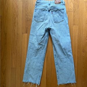 Light Blue Ribcage Straight Jeans Levi 26